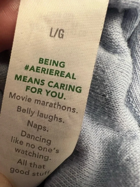 Aerie Women's Light Blue Lounge Shorts - Picture 6 of 8